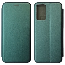 Чехол книжка STYLISH для XIAOMI Redmi Note 12S 4G, экокожа, визитница, цвет темно зеленый