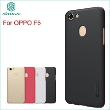 Чехол накладка Nillkin для OPPO F5, пластик, цвет золотистый.