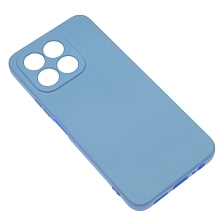 Чехол накладка NANO для Honor X6b 4G, защита камеры, силикон, бархат, цвет васильковый