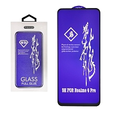 Защитное стекло 6D Rinbo для Realme 6 Pro (RMX2063), цвет окантовки черный