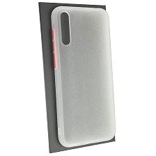Чехол накладка SKIN SHELL для HUAWEI Honor 30i (LRA-LX1), Y8p (AQM-LX1), P Smart S (2020), силикон, пластик, цвет окантовки белый