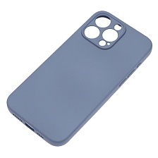 Чехол накладка NANO для APPLE iPhone 15 Pro Max (6.7"), защита камеры, силикон, бархат, цвет космический серый Чехол накладка NANO для APPLE iPhone 15 Pro Max (6.7"), защита камеры, силикон, бархат, цвет космический серый