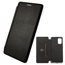 Чехол книжка для SAMSUNG Galaxy S20 Plus (SM-G985), экокожа, визитница, цвет черный.