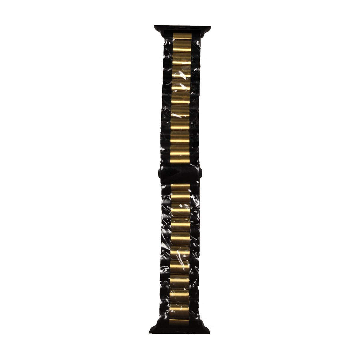 Ремешок для APPLE Watch 42-44 мм, металл, цвет черно золотистый