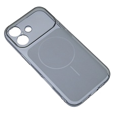 Чехол накладка EMILY для APPLE iPhone 17, защита камеры, силикон, цвет прозрачно черный