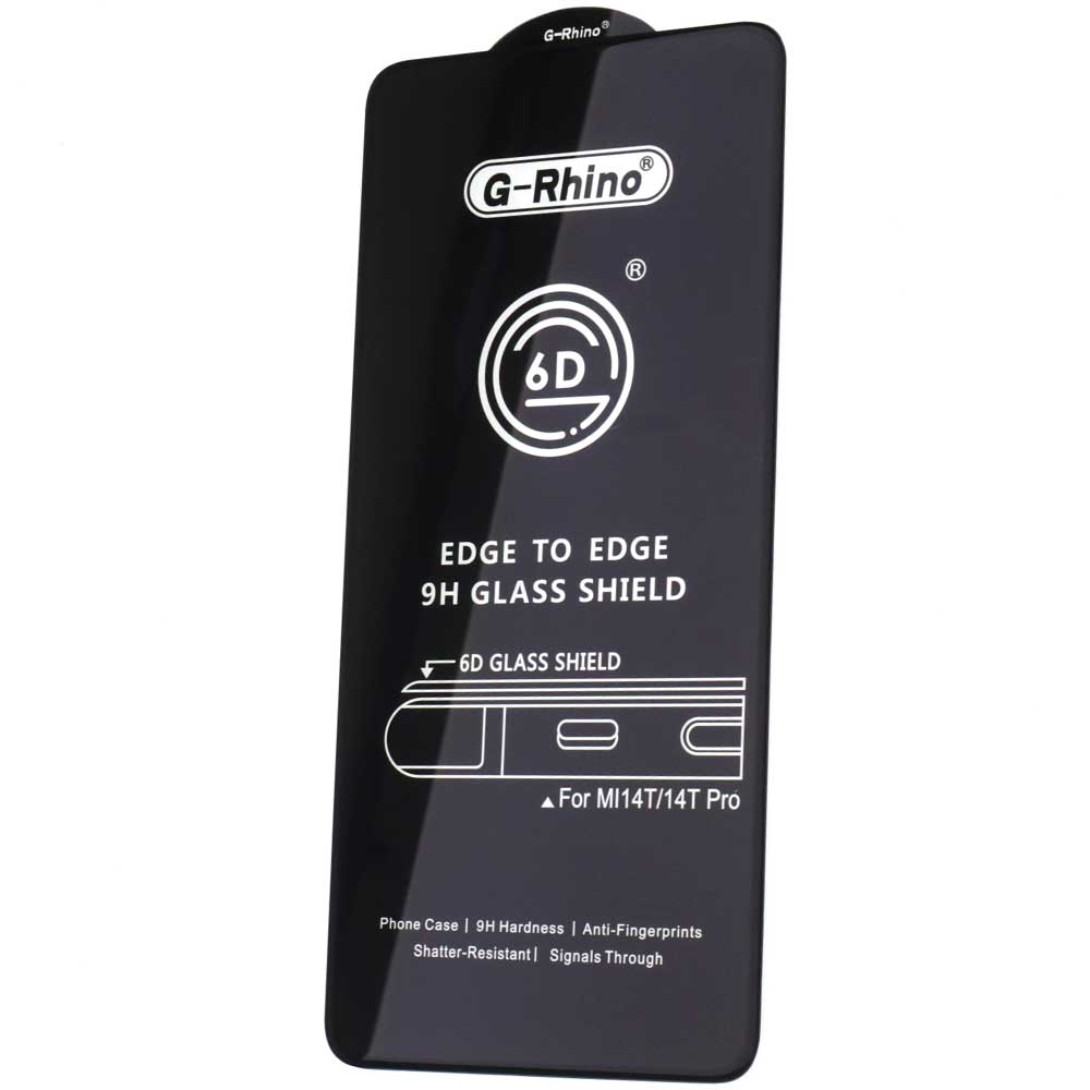Защитное стекло 6D G-Rhino для XIAOMI 14T, POCO X7 Pro, цвет окантовки черный