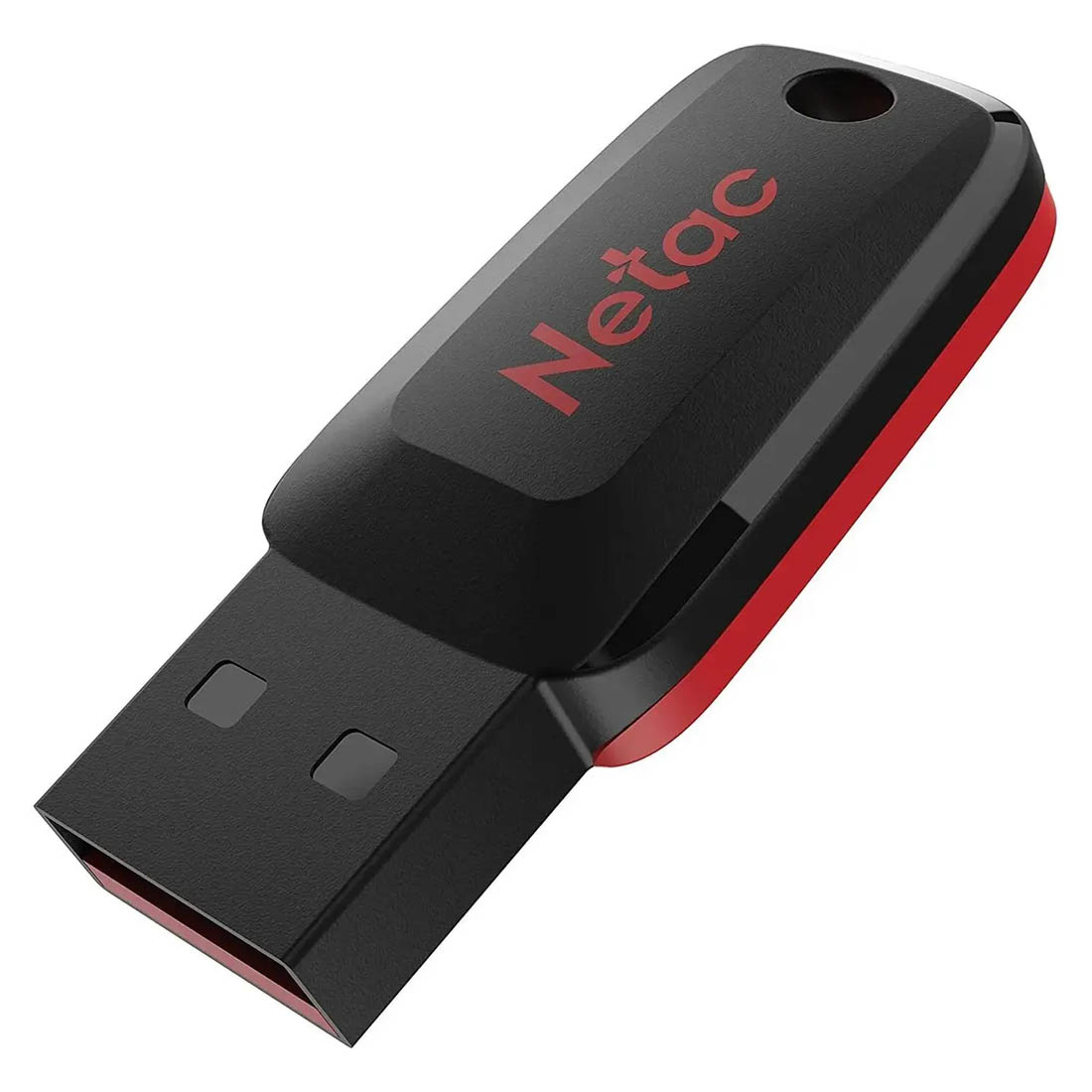 Флешка USB 2.0 128GB NETAC U197 mini (NT03U197N-128G-20BK), цвет черно красный