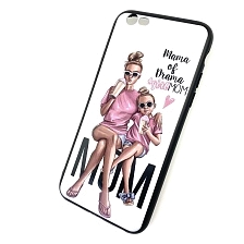 Чехол накладка для APPLE iPhone 6, 6S, силикон, рисунок Mama of Drama girlMOM.