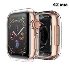 Чехол TPU RK для APPLE Watch 1, 2, 3, 42 мм, силикон, прозрачный