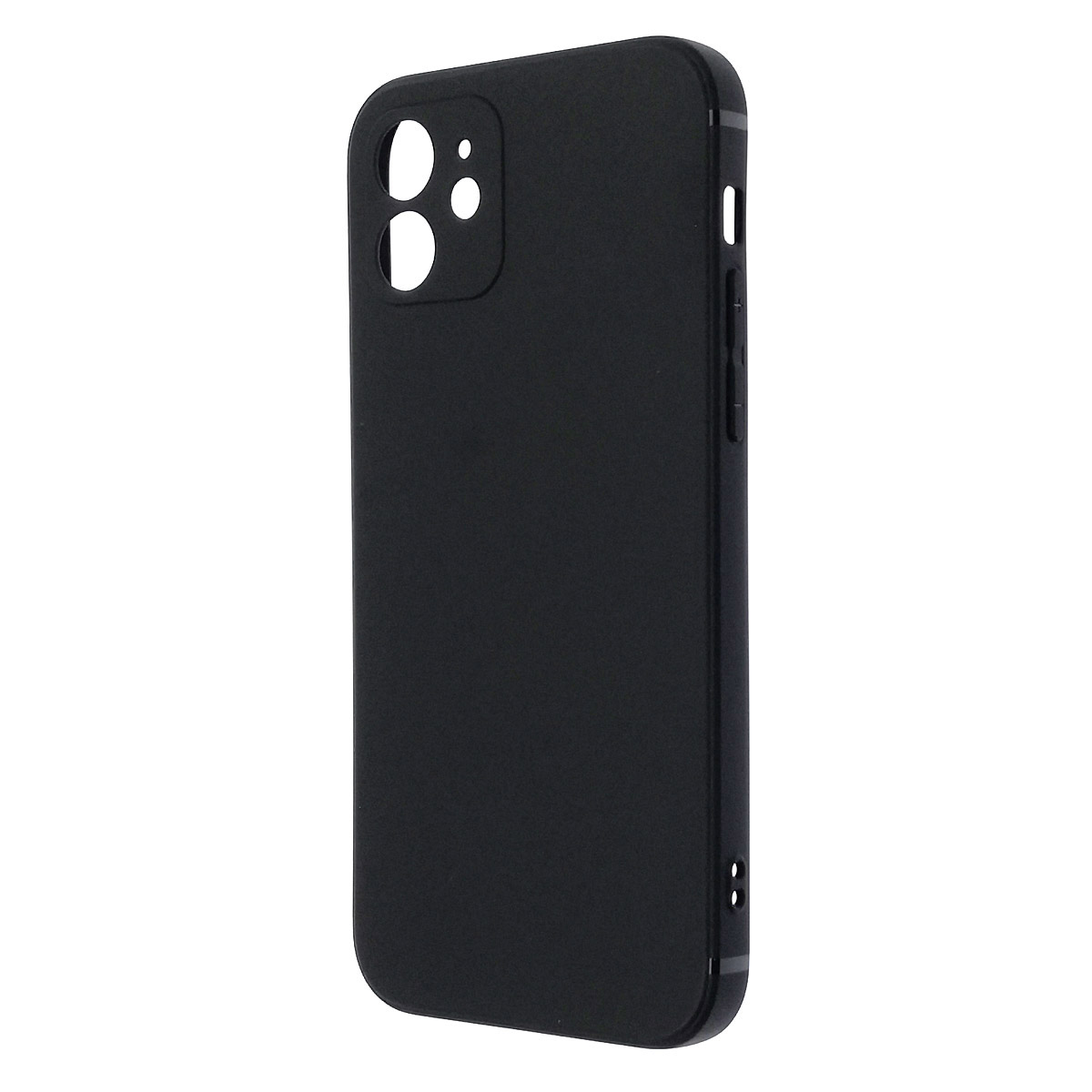 Чехол накладка для APPLE iPhone 12, силикон, матовый, цвет черный Чехол накладка для APPLE iPhone 12, силикон, матовый, цвет черный