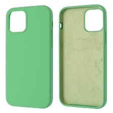 Чехол накладка Silicon Case для APPLE iPhone 12, iPhone 12 Pro, силикон, бархат, цвет мятный Чехол накладка Silicon Case для APPLE iPhone 12, iPhone 12 Pro, силикон, бархат, цвет мятный