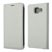 Чехол книжка Flip Wallet для SAMSUNG Galaxy A3 2016 (SM-A310), экокожа, пластик, визитница, цвет белый
