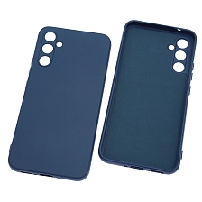 Чехол накладка NANO для SAMSUNG Galaxy A34 5G, силикон, бархат, цвет темно синий