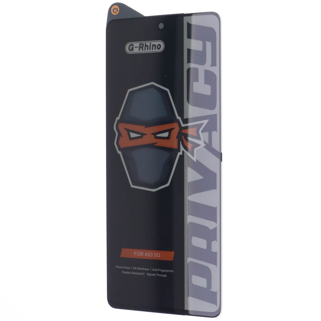 Защитное стекло Антишпион G-Rhino для SAMSUNG Galaxy A53 5G, цвет окантовки черный