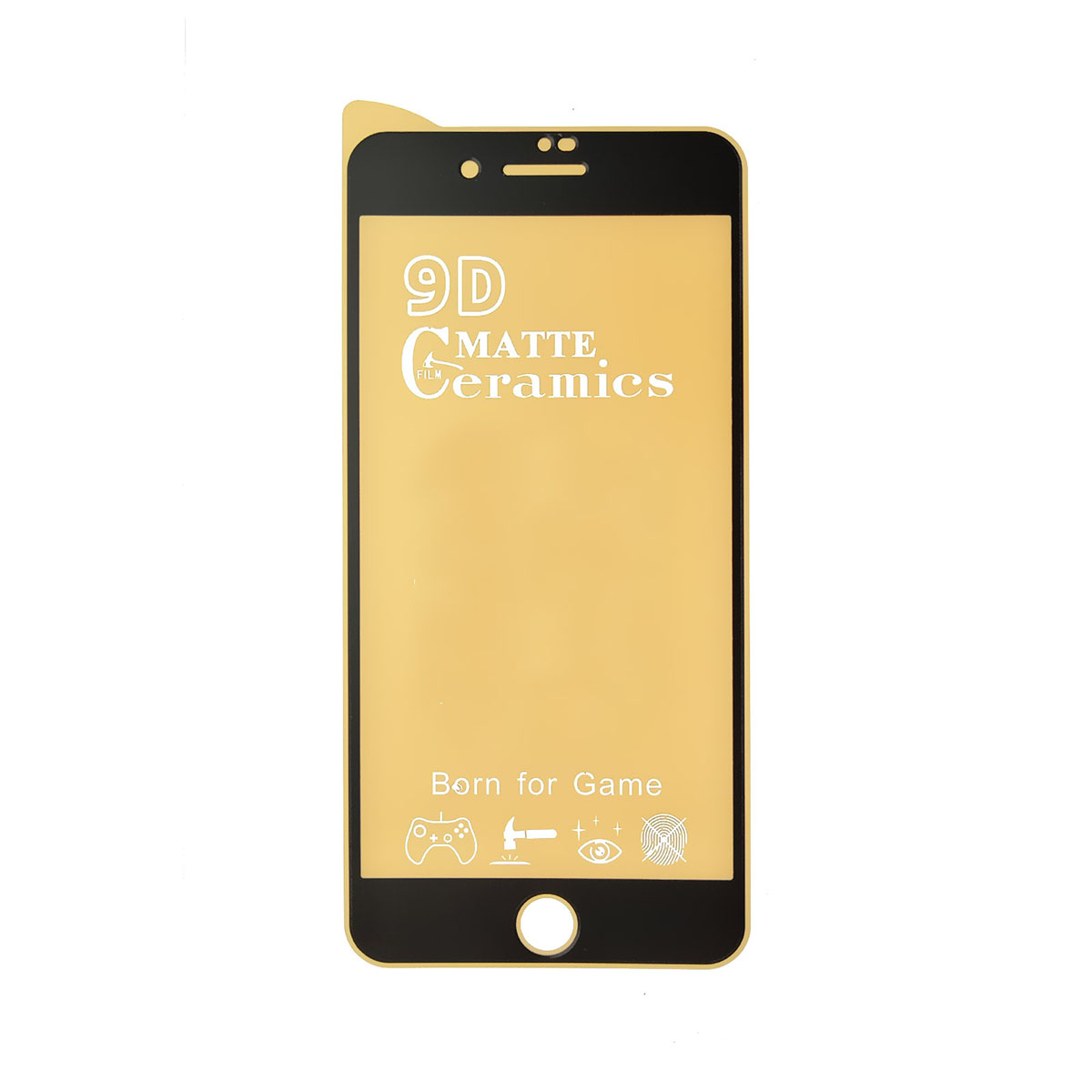 Защитное стекло 9D Ceramics для APPLE iPhone 7 Plus, iPhone 8 Plus, матовое, цвет черный.