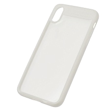 Чехол накладка BASEUS Suthin для APPLE iPhone X, iPhone XS, силикон, матовый, цвет окантовки белый