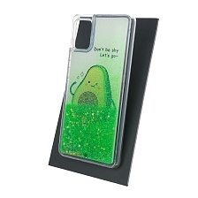 Чехол накладка TransFusion для SAMSUNG Galaxy A51 (SM-A515), силикон, переливашка, рисунок Авокадо Don't be shy Let's go.