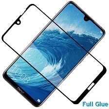 Защитное стекло "5D" GLASS FULL GLUE для HUAWEI Honor 8A / Y6 Pro 2019 / Y6 2019, цвет канта чёрный.