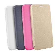 Чехол книжка Nillkin Sparkle для APPLE iPhone X, экокожа, пластик, цвет малиновый.
