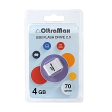 Флешка USB 2.0 4GB OltraMax 70, цвет белый