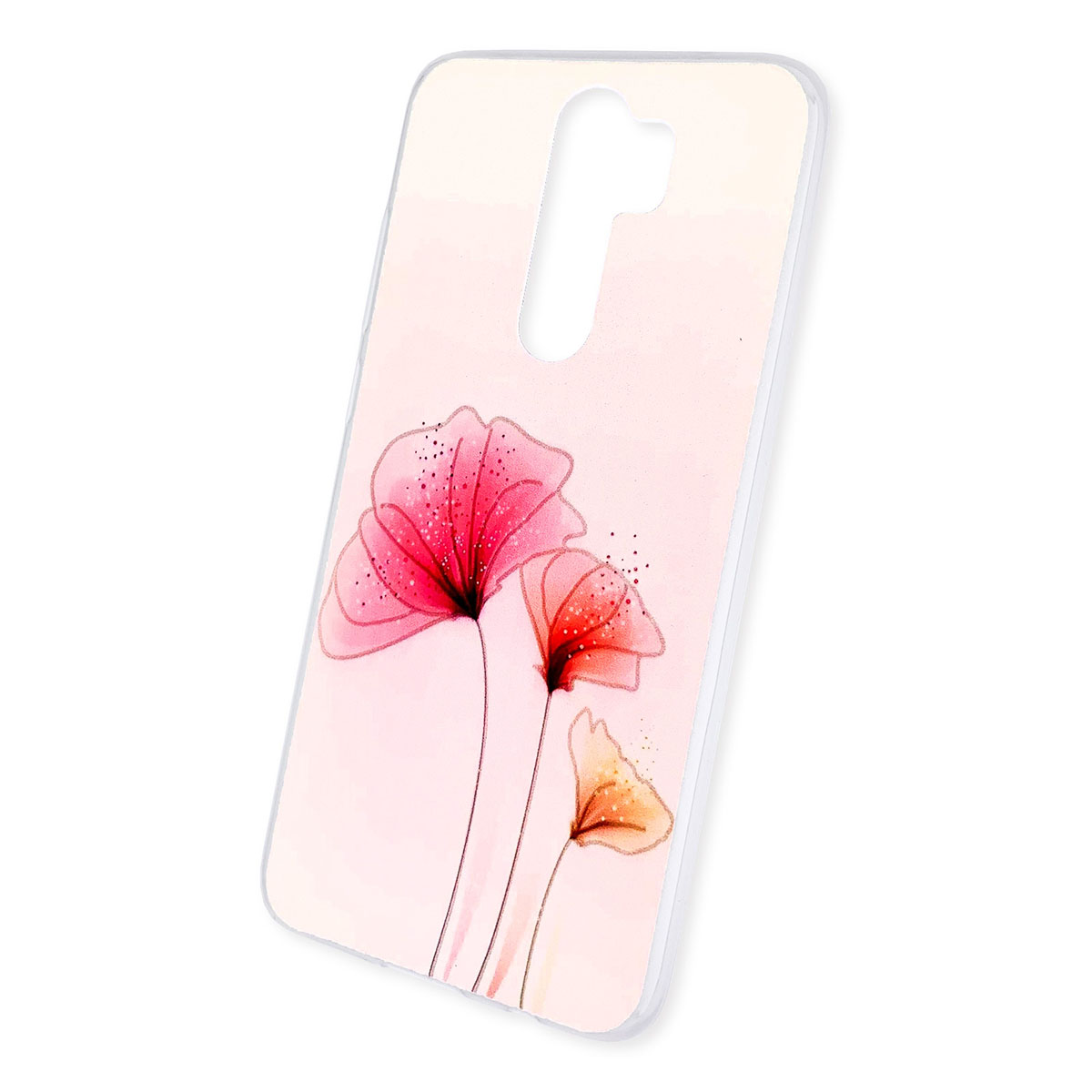 Чехол накладка для XIAOMI Redmi Note 8 Pro, силикон, рисунок цветы.