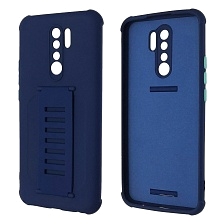 Чехол накладка LADDER NANO для XIAOMI Redmi 9, силикон, держатель, цвет темно синий