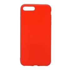 Чехол накладка для APPLE iPhone 7, 8, силикон, цвет красный.