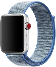Ремешок для часов Apple Watch (42-44 мм), нейлон, цвет Tahoe Bluet (15).