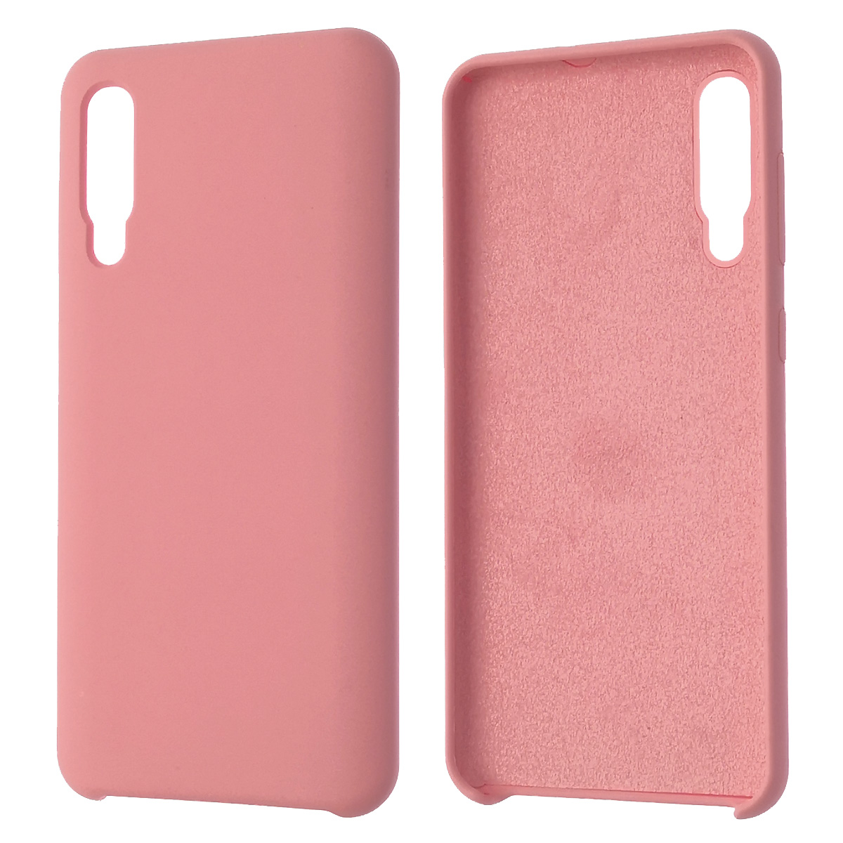 Чехол накладка Silicon Cover для SAMSUNG Galaxy A50 (SM-A505), A30s (SM-A307), A50s (SM-A507), силикон, бархат, цвет темно розовый