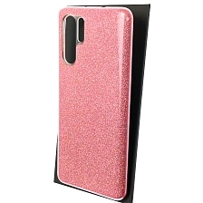 Чехол накладка Shine для HUAWEI P30 Pro (VOG-L29), силикон, блестки, цвет розовый