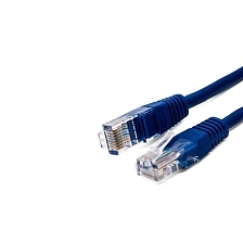 Патч-корд Filum FL-U5-0.5M-BL U/UTP Cat 5e 26AWG (7x0.16 мм), сетевой кабель для интернета, длина 0.5 метра, омедненный алюминий (CCA), PVC, цвет синий