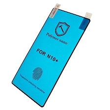 Защитная Nano-плёнка для SAMSUNG Galaxy Note 10 Plus (SM-N975), прозрачная, окантовка чёрная. Защитная Nano-плёнка для SAMSUNG Galaxy Note 10 Plus (SM-N975), прозрачная, окантовка чёрная.