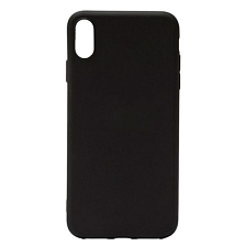 Чехол накладка для APPLE iPhone XS MAX, силикон, цвет черный.