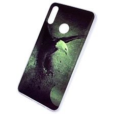 Чехол накладка Vinil для HUAWEI P Smart 2019, силикон, глянец, рисунок Белоголовый Орлан.