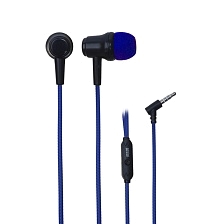 Гарнитура (наушники с микрофоном) проводная, MRM V5, цвет синий