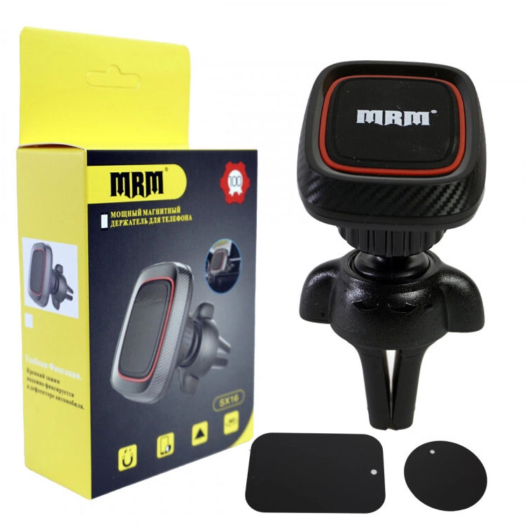 Автомобильный магнитный держатель для смартфонов MRM SX16, цвет черный