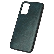 Чехол накладка для XIAOMI Redmi 9T, силикон, текстура кожи, цвет сине зеленый