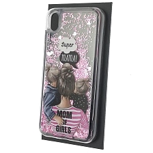 Чехол накладка для HUAWEI Honor 8S, Y5 2019, силикон, переливашка, рисунок Super mama