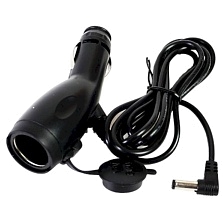 АЗУ (Автомобильное зарядное устройство) LP9 55 12V (5.5*2.5), дополнительный вход под прикуриватель, длина 3.5 метра, цвет черный