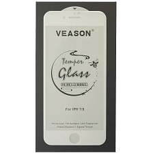 Защитное стекло VEASON для APPLE iPhone 7, iPhone 8, цвет окантовки белый Защитное стекло VEASON для APPLE iPhone 7, iPhone 8, цвет окантовки белый