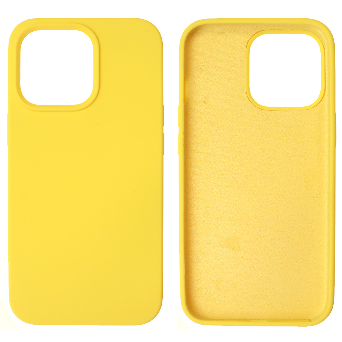 Чехол накладка Silicon Case для APPLE iPhone 13 Pro (6.1), силикон, бархат, цвет желтый