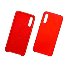 Чехол накладка Silicon Cover для SAMSUNG Galaxy A50 (SM-A505), A30s (SM-A307), A50s (SM-A507), силикон, бархат, цвет красный.