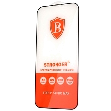 Защитное стекло STRONGER для APPLE iPhone 14 Pro Max, цвет окантовки черный Защитное стекло STRONGER для APPLE iPhone 14 Pro Max, цвет окантовки черный