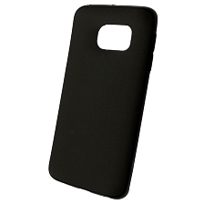 Чехол накладка для SAMSUNG Galaxy S6 Edge (SM-G925), силикон, матовый, цвет черный.