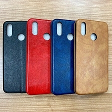 Чехол-книжка для HUAWEI Y9 (2019) искусственная кожа, силикон, на магните, цвет тёмно-синий NEW.