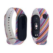 Сменный ремешок для фитнес браслета, смарт часов XIAOMI Mi Band 5, рисунок абстракция multicolor.