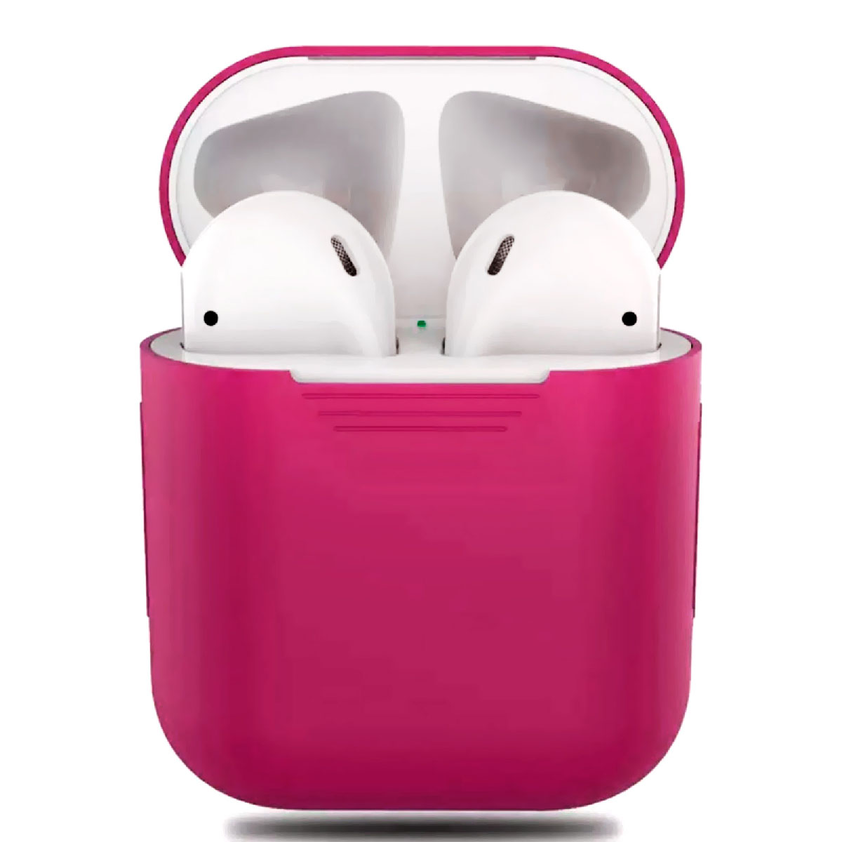 Чехол Silicon Case Slim для беспроводных наушников APPLE AirPods 1, AirPods 2, силикон, цвет бордовый