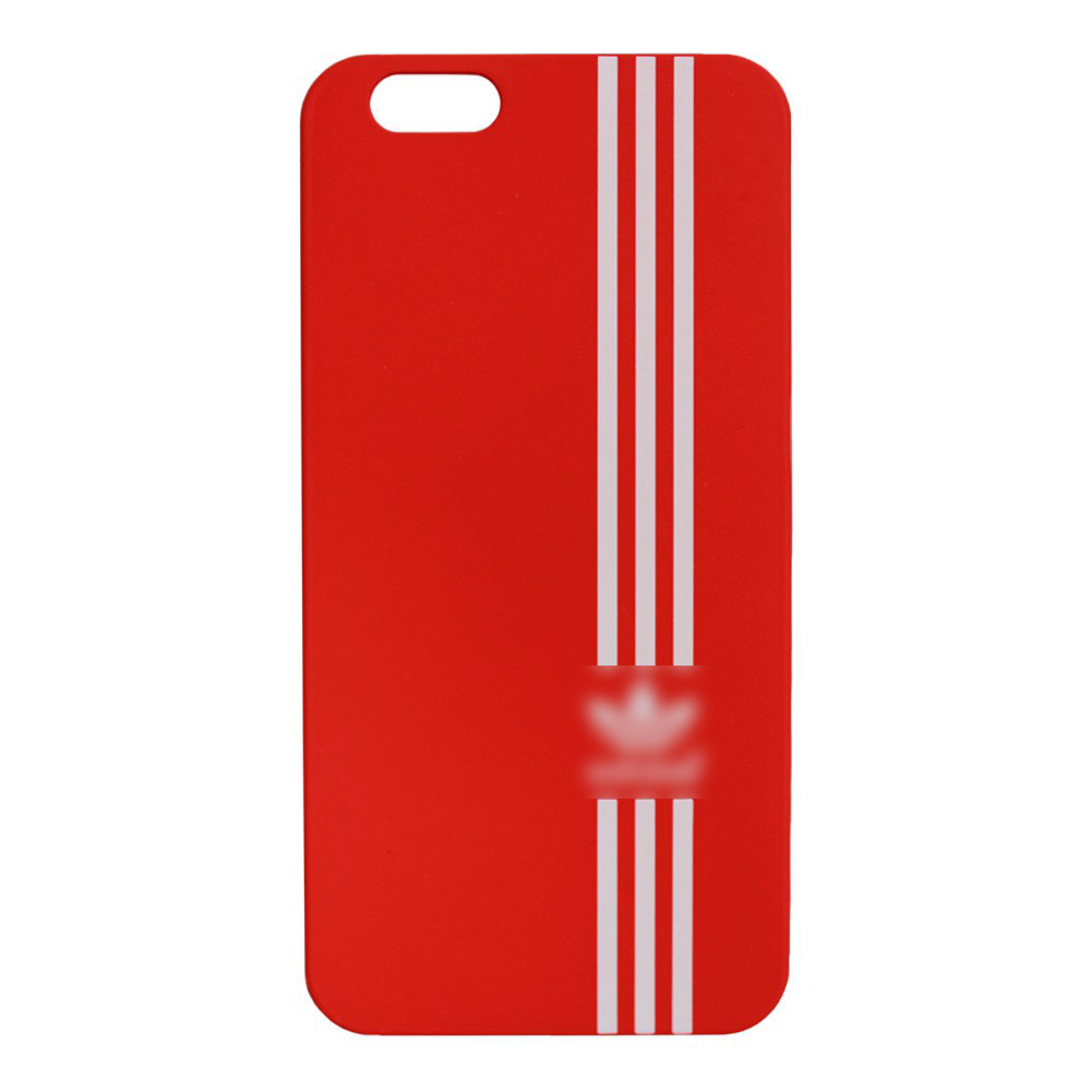 Чехол накладка для APPLE iPhone 6, 6G, 6S, пластик, рисунок Adidas красный.