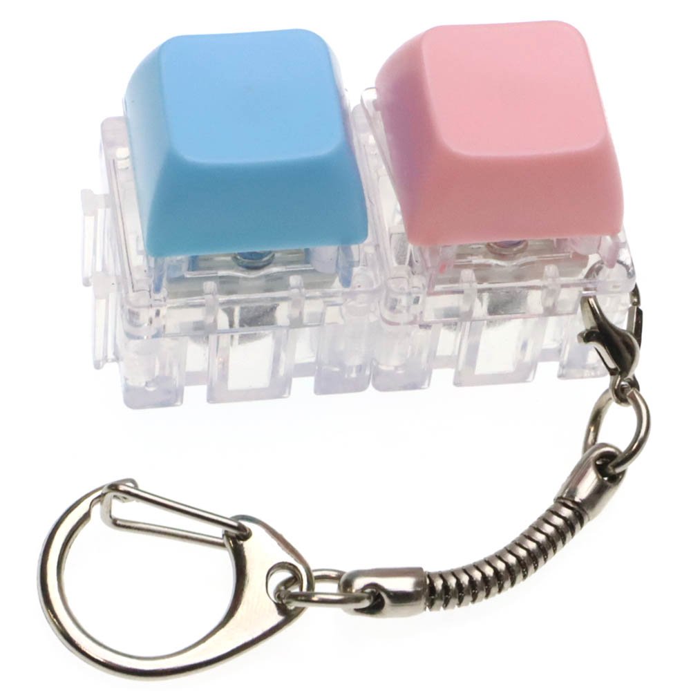 Брелок светящиеся клавиши антистресс, цвет розово голубой (комплект из 2 штук)