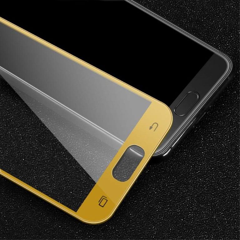 Защитное стекло Tempered Glass 3D для Samsung Galaxy A3 2017 (золотое).